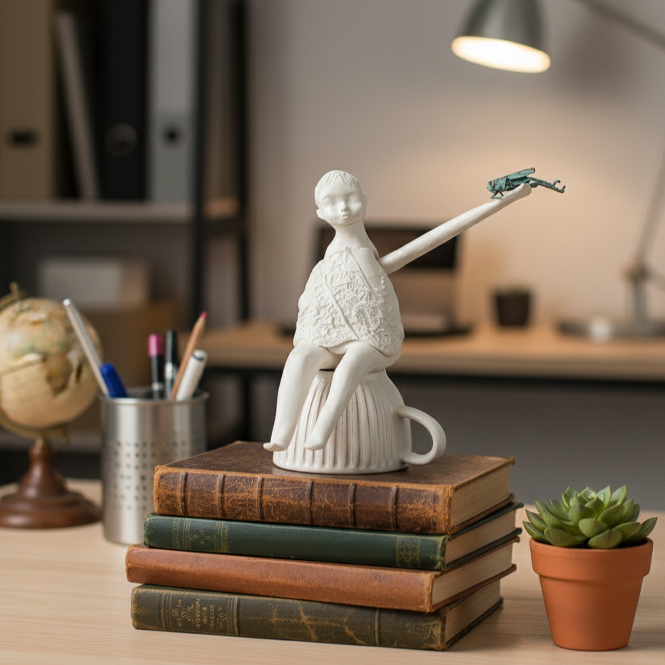 Niña con saltamontes