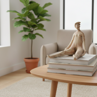 Figura de mujer sentada