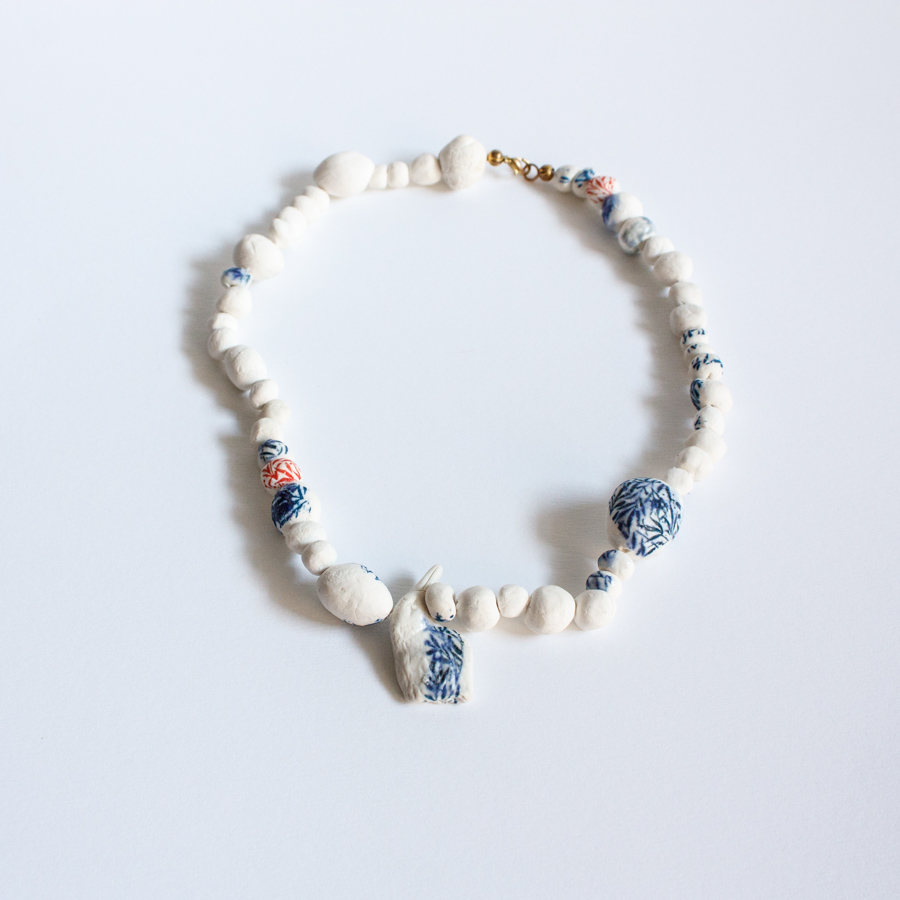 Collar porcelana pájaro - Imagen 2