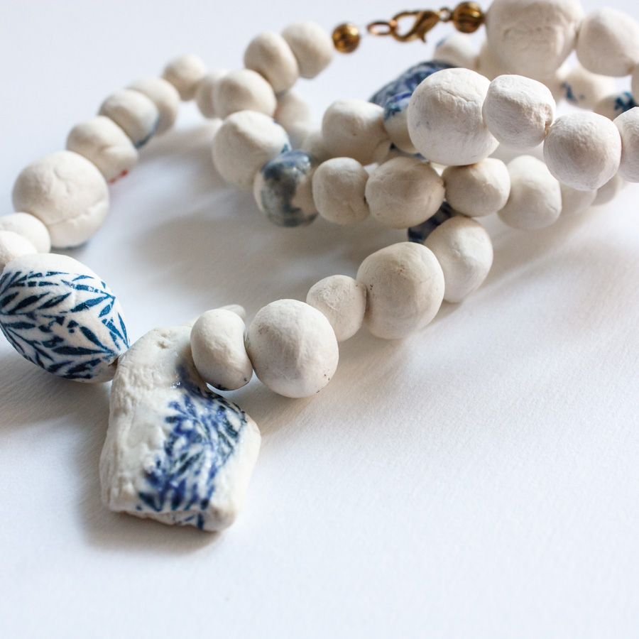 Collar porcelana pájaro - Imagen 3