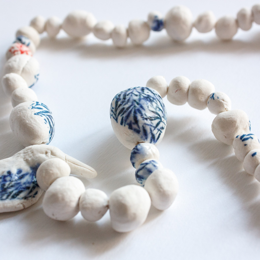 Collar porcelana pájaro - Imagen 5