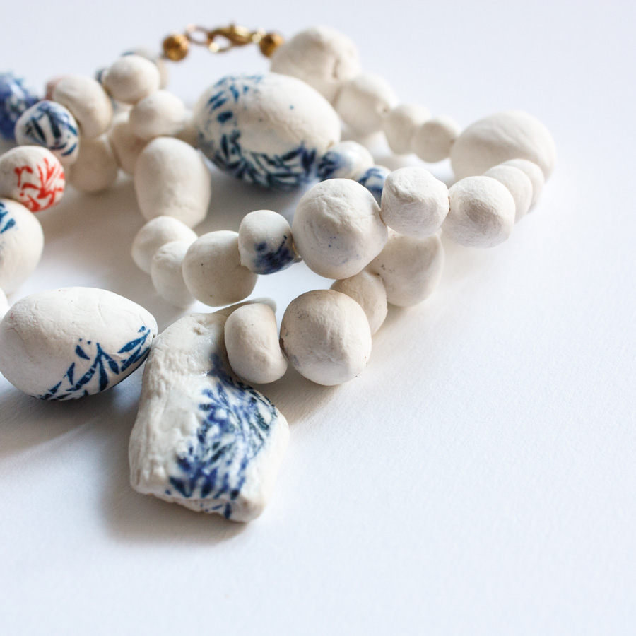 Collar porcelana pájaro - Imagen 7