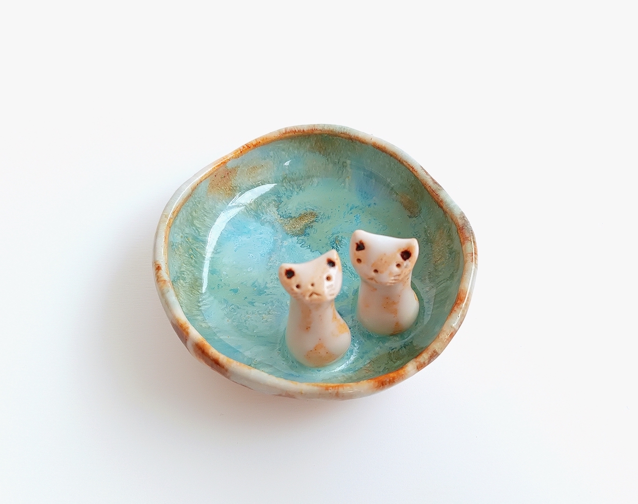 Cuenco con pareja de gatos - Imagen 7