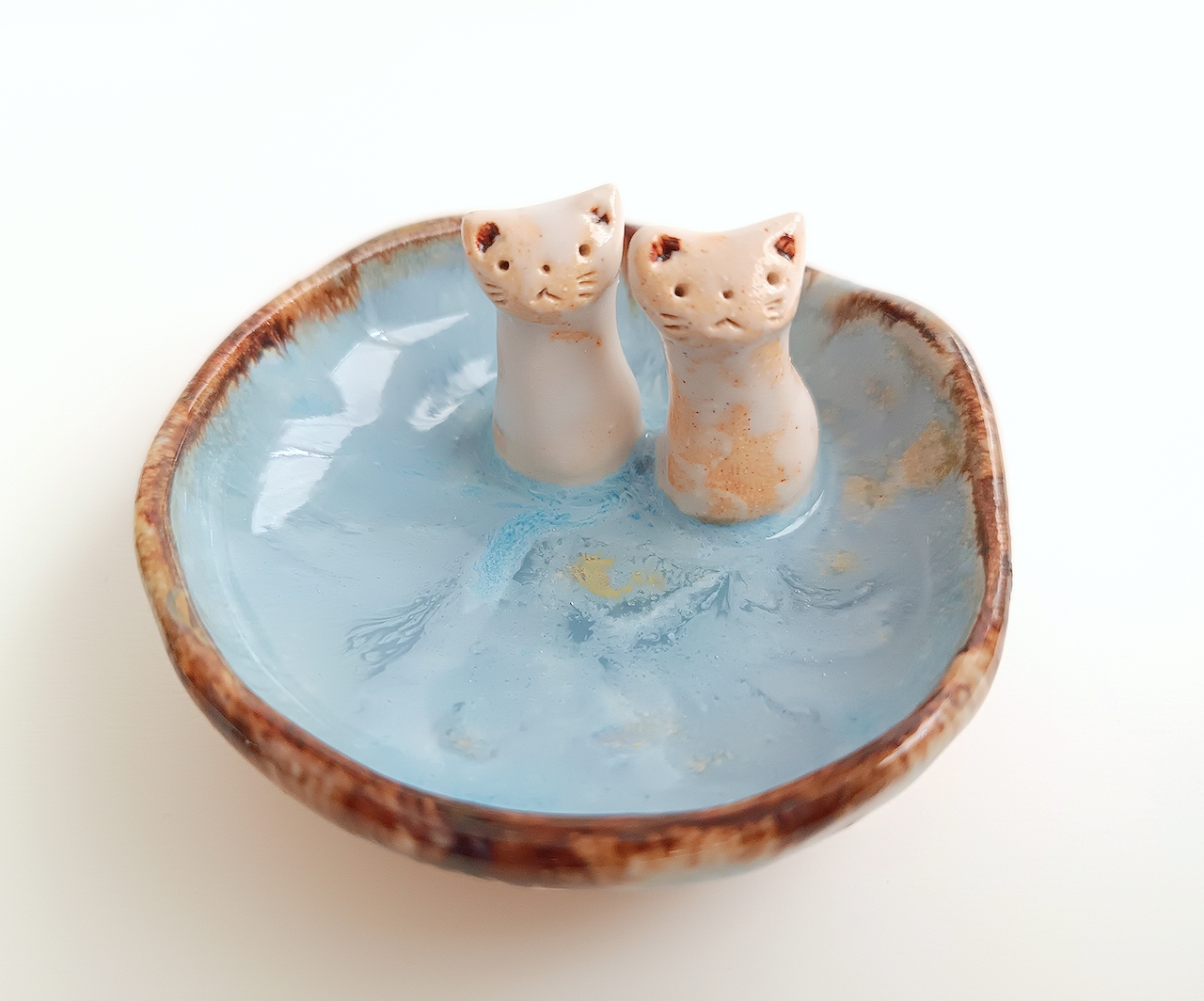 Cuenco con pareja de gatos - Imagen 3