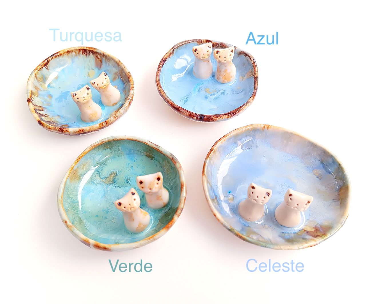 Cuenco con pareja de gatos - Imagen 8